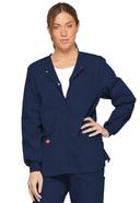 Dickies Medical 86306 Round Neck Jacket - White, M