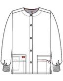 Dickies Medical 86306 Snap Front Warm-Up Jacket - Pewter, L