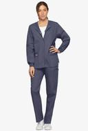 Dickies Medical 86306 Snap Front Warm-Up Jacket - Pewter, L