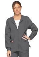 Dickies Medical 86306 Snap Front Warm-Up Jacket - Pewter, L