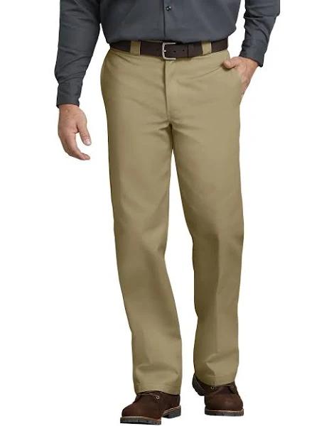 Dickies Men's Big and Tall Original 874 Work Pant, Khaki, 48W x 32L