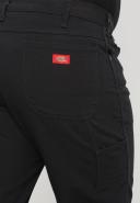 Dickies Men's Relaxed Fit Straight-Leg Duck Carpenter Jean, Black, 42W