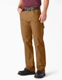 Dickies Men's Relaxed Fit Straight-Leg Duck Carpenter Jean, Brown Duck