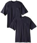 Dickies Men's Short Sleeve Pocket T-shirts Two-pack, Dark Navy, 4x