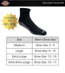 Dickies Mens Dri-tech Moisture Control Quarter Socks Multipack Socks