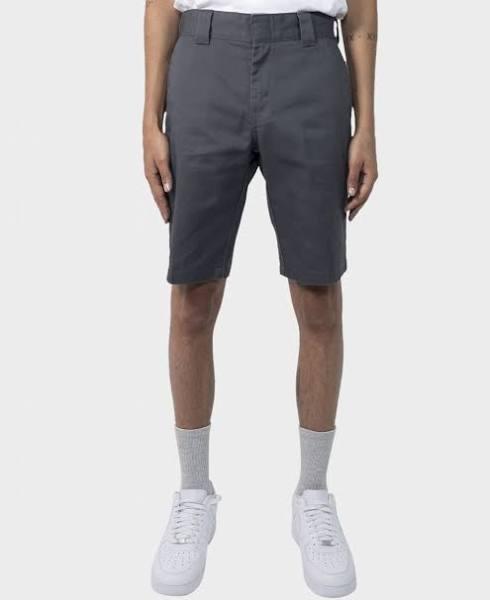 Dickies Mens Slim Fit Shorts Charcoal, Size 32