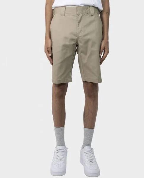 Dickies Mens Slim Fit Shorts Khaki, Size 34