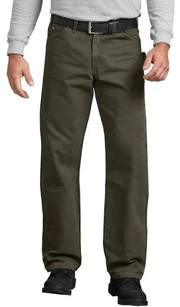 Dickies Occupational du336 Sanded Duck Carpenter Jean - Rinsed Moss, 42 30