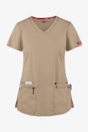 Dickies Womens Signature V-Neck Top With Multiple Patch Pockets Medica