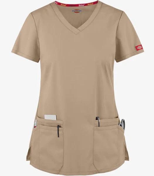 Dickies Womens Signature V-Neck Top With Multiple Patch Pockets Medica