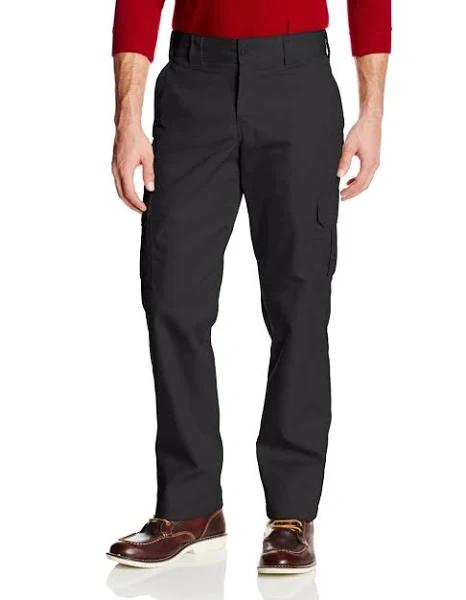 Dickies wp594 Flex Slim Fit Straight Leg Cargo Pants - Black, 30