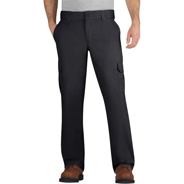 Dickies wp595 Flex Regular Fit Straight Leg Cargo Pants - Black, 36