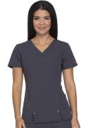 Dickies Xtreme Stretch 82851 Scrubs Top Women Pewter