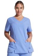 Dickies Xtreme Stretch 82851 Scrubs Top Women Pewter