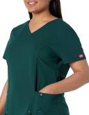 Dickies Xtreme Stretch Scrubs V-Neck Scrub Top - M - Hunter