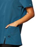 Dickies Xtreme Stretch Scrubs V-Neck Scrub Top - S - Carib Blue