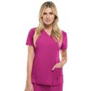 Dickies Xtreme Stretch Scrubs V-Neck Scrub Top - S - Carib Blue