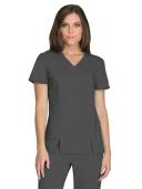 Dickies Xtreme Stretch Scrubs V-Neck Scrub Top - S - Pewter