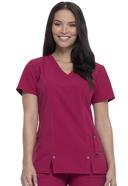 Dickies Xtreme Stretch V-Neck Scrub Top in Galaxy | Size XL Polyester/rayon/spandex