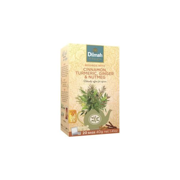 Dilmah Inspirations Rooibos Cinnamon Turmeric Ginger & Nutmeg Tea Bags 20 Pack
