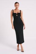 Dimi Scoop Neck Midi Dress | Black