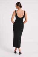 Dimi Scoop Neck Midi Dress | Black
