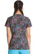 DK616 Safari Pop Dickies Women's Print Scrub Top