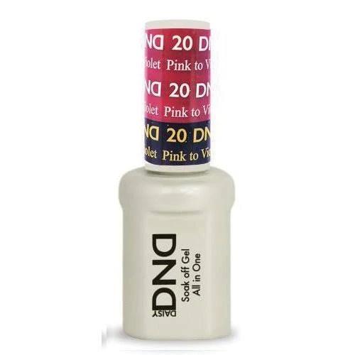DND Daisy Soak Off Gel Mood Change - Pink To Violet 20