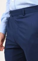 Dobell Dark Blue Slim Fit Suit Trousers