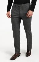 Dobell Grey Puppytooth Suit Trousers
