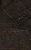 Dobell Mens Brown Tweed Jacket Regular Fit Notch Lapel Windowpane Check EU Size 40