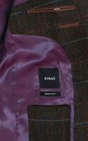 Dobell Mens Brown Tweed Jacket Regular Fit Notch Lapel Windowpane Check EU Size 40