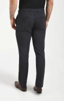 Dobell Navy Prince of Wales Windowpane Check Slim Fit Suit Trousers