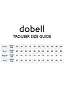 Dobell Navy Prince of Wales Windowpane Check Slim Fit Suit Trousers