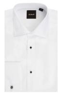 Dobell White Tuxedo Shirt With Stud Buttons