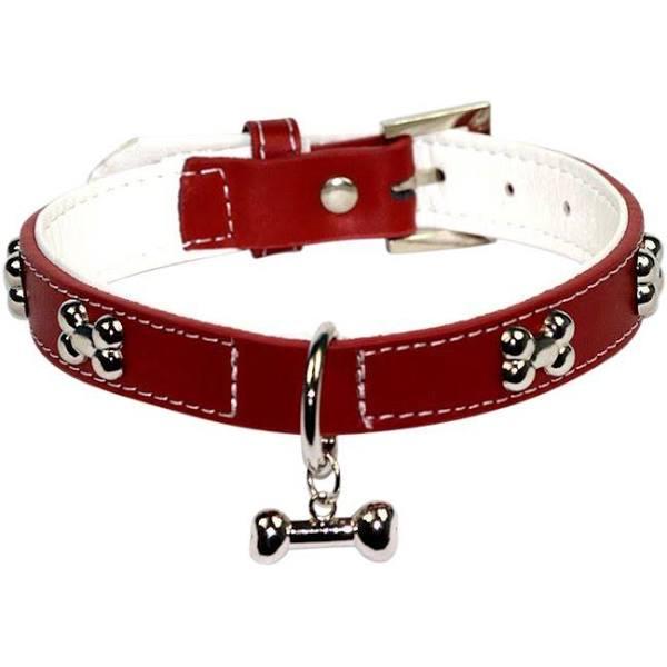 DOGUE Bones Red 45cm Dog Collar