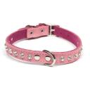 DOGUE Leather Glamour Collar - S - Pink