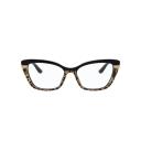 Dolce & Gabbana DG3325 Eyeglasses 3244 Top Black/Leo Brown/Black