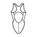 Dolfin 7482s - Winner Solid Performance Back, Price/each - Black, 28