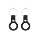 Doormoon Rubber Key Ring For Airtag - 2pcs Black