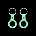 Doormoon Rubber Key Ring For Airtag - 2pcs Black