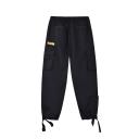 Double RAINBOUU Black Drawstring Cargo Pants