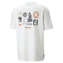 Downtown Graphic T-Shirt Men in White, Size Large, Cotton/Polyester by Puma