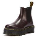 Dr Martens 2976 Quad Platform Boots - Burgundy Smooth