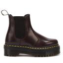 Dr Martens 2976 Quad Platform Boots - Burgundy Smooth