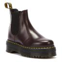 Dr Martens 2976 Quad Platform Boots - Burgundy Smooth