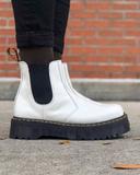Dr Martens 2976 Quad Platform Chelsea White Size 12 - Platypus | AfterPay Available