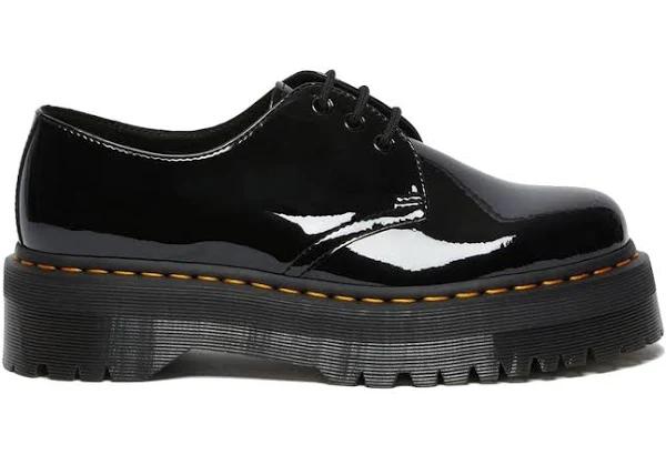Dr. Martens Black Patent 1461 Quad Platform Derbys
