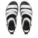 Dr Martens Blaire White Patent Lamper Sandals - Docs Gladiator Sandals