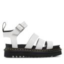 Dr Martens Blaire White Patent Lamper Sandals - Docs Gladiator Sandals